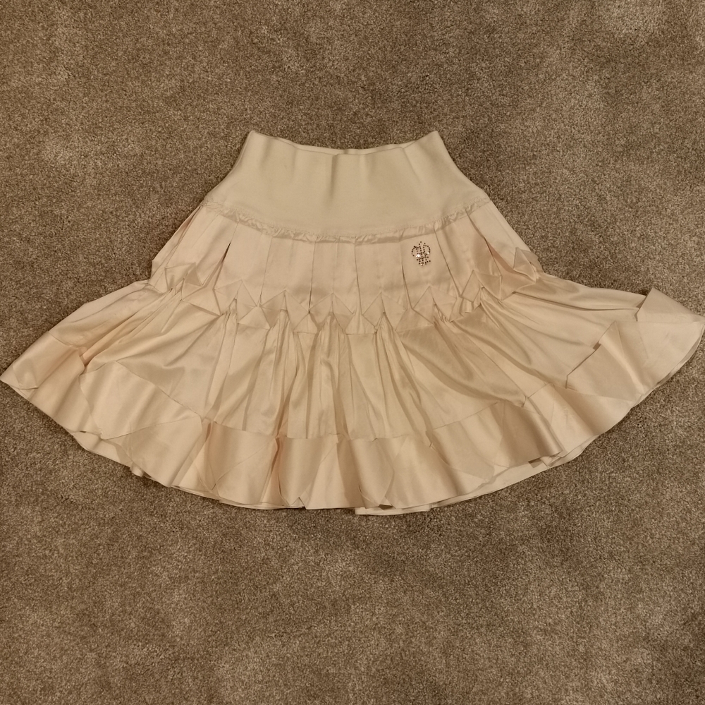 I Pinco Pallino Girls White Skirt - Silk - Size 6
